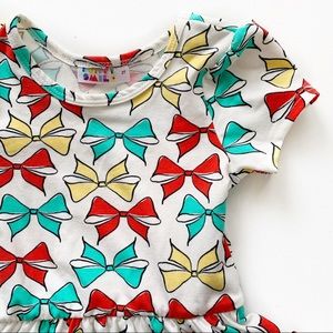 NWT Dot Dot Smile Christmas Bows Toddle Dress 2T